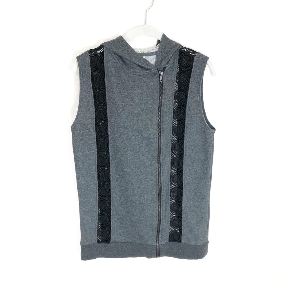 Fabletics sleeveless hooded sweatshirt gray S - Picture 2 of 9